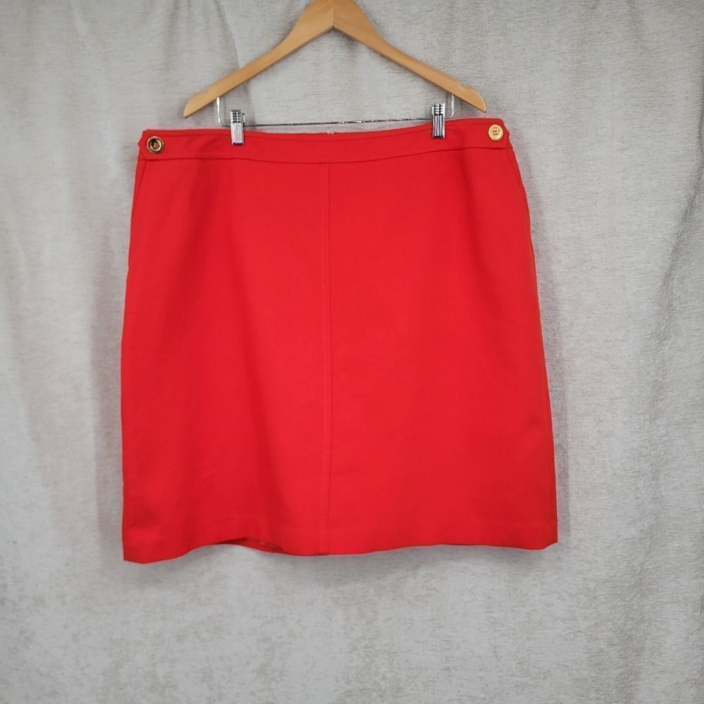 Talbots Coral Red Women's Plus Size Skirt NEW Size 22w